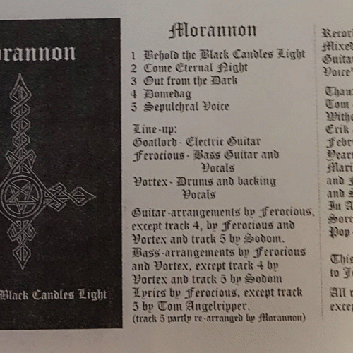Morannon (SWE) : Behold the Black Candles Light